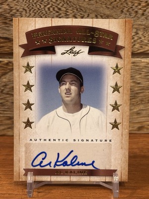 2011 Leaf Legends of Sport Perennial All-Star Signatures Gold /18 Al Kaline Auto