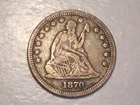 1870 Seated Liberty Quarter (VF, Scarcer, Original Choice Toning, & Attractive)