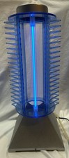 Vintage Aqua Art Lamp With CD Rack Holds 36 Multicolor Light Bubble Lamp 90’s