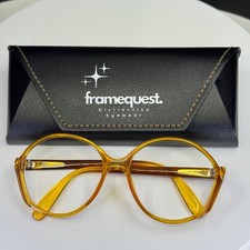 VTG VIENNALINE 1295 10 Womens Tan Classic Round Full Rim Eyeglasses FRAMES ONLY