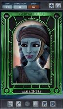 Star Wars Card Trader Platinum 2025 - Green Epic - Aayla Secura