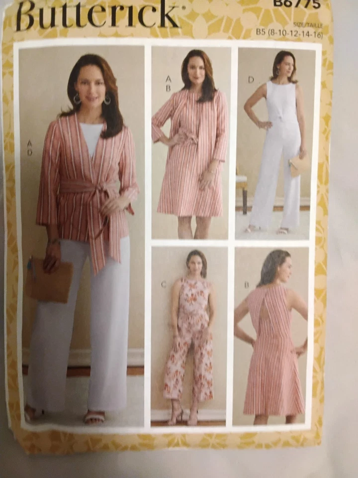 Lot of 3 NEW Butterick Paterns Blouses Pants Dress Size 8-16 - Image 2 of 4