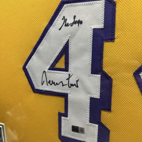 Jerry West Autographed Los Angeles Lakers Framed Handprint Jersey Steiner CX - Picture 3 of 6