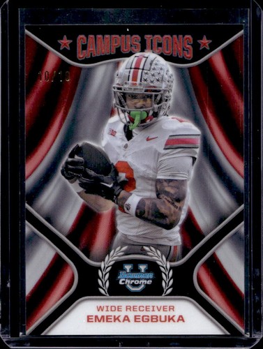 2024 Bowman U Chrome Emeka Egbuka Campus Icons Black Refractor #10/10
