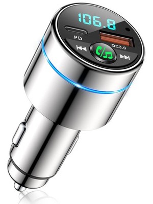 FM Transmitter for Bluetooth 5.3, All-Metal PD 30W  QC3.0 18W Fast Car Charge...