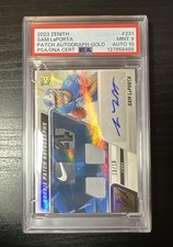 2023 Pan. Zenith Rookie Patch Autographs Sam LaPorta #231 Gold /10 (AU, MEM, RC)