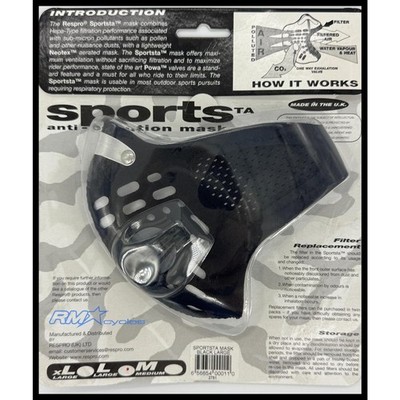 Respro Sportsta Maske groß schwarz