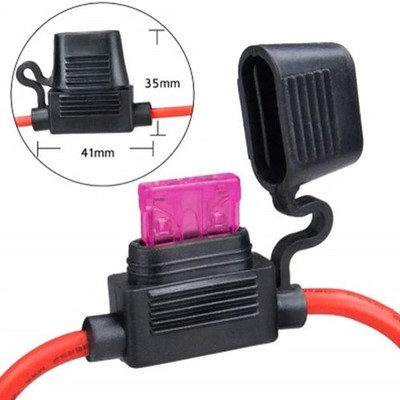 Fuse Holder In-Line 10 Gauge Waterproof Auto ATC Blade 10A/15A/30A/40A