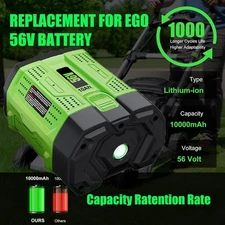 Upgraded 10 Ah Lithium-ion Battery For EGO 56V 56 Volt BA5600T BA4200 BA2800 OEM