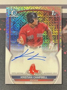 2023 Topps Bowman Chrome Kristian Campbell 1st Bowman Mojo Refractor Auto /150 *