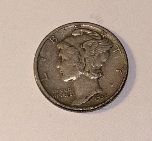 1936-S Mercury Silver Dime Very Good (VG)
