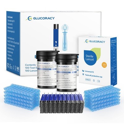 Glucoracy G-425-2 Blood Glucose Test Strips, 100 Counts Test Strips for Diabe...