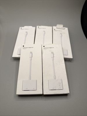Lot Of 5- Genuine Apple Lightning to Digital AV Adapter MW2P3AM/A w/Box A1438