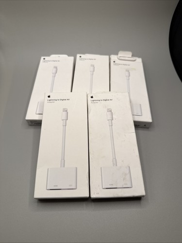 Lot Of 5- Genuine Apple Lightning to Digital AV Adapter MW2P3AM/A w/Box A1438