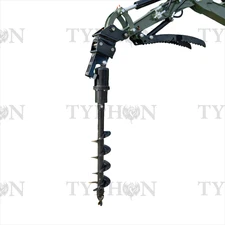 Auger Attachment For 2-3 ton Mini Excavator 7.9in Auger Bit Earth Drilling