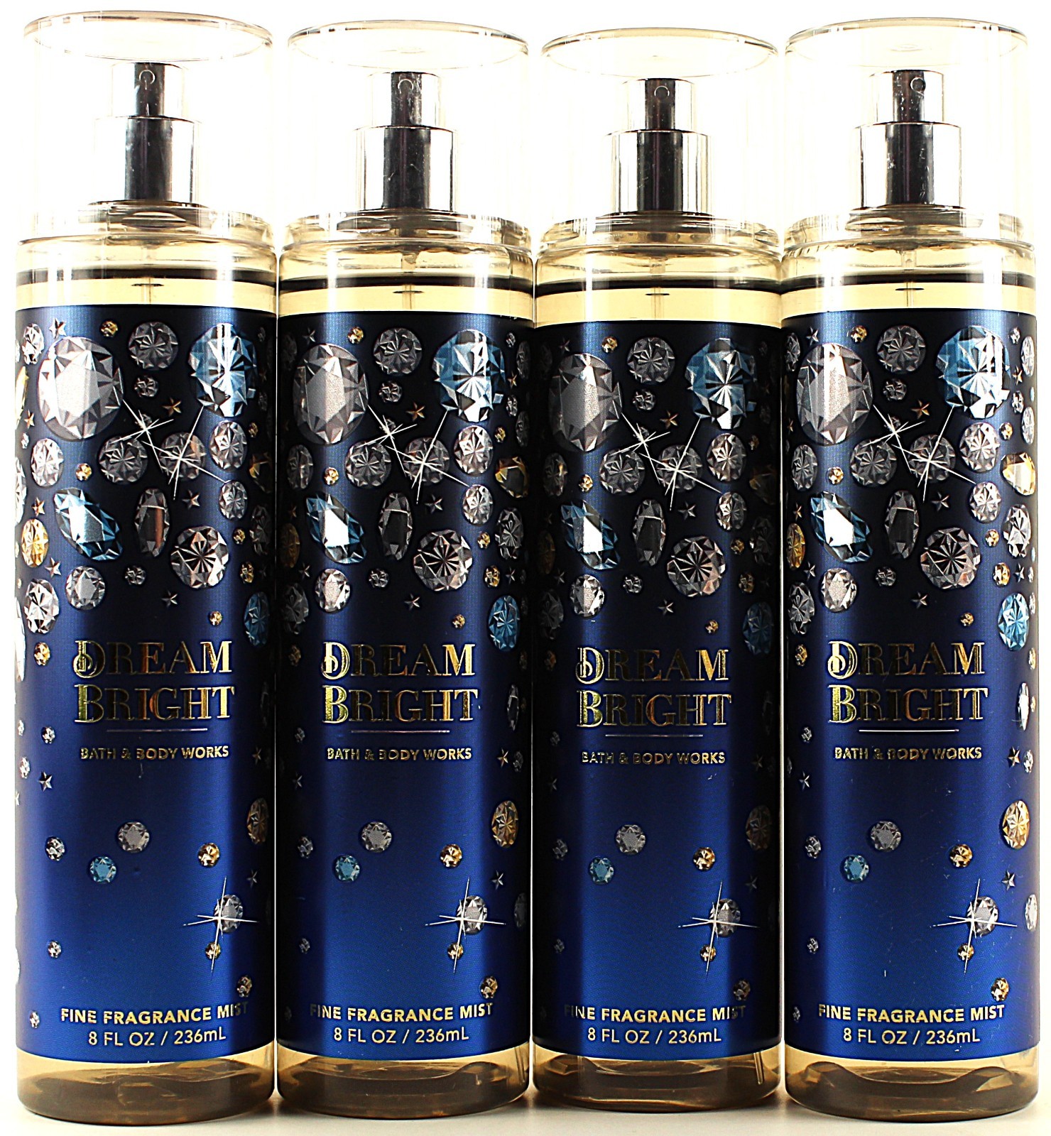 QTY 4 - Bath & Body Works DREAM BRIGHT Fine Fragrance Body Mist Spray 8Oz