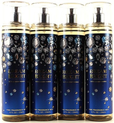 QTY 4 - Bath & Body Works DREAM BRIGHT Fine Fragrance Body Mist Spray 8Oz