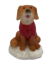 Kohls St Nicholas Square Christmas Village Dog With Sweater Figurine