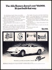 1974 Alfa Romeo Spider Veloce Vintage Advertisement Print Art Car Ad J352