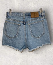 Women’s Vtg Calvin Klein Cut Off Jeans Denim Shorts CK Made In USA Size 10 (31”)