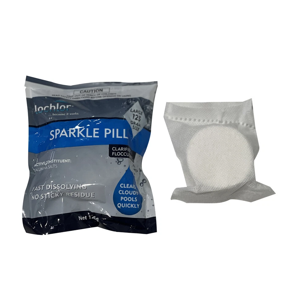 Pool Water Clarifier Lo Chlor Sparkle Pill Tablet 125g x 8 Pack - Bild 2 von 4
