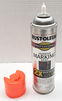 6 PK Rust-Oleum 266590 Pro 2x Inverted Marking Paint Fluorescent