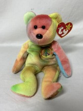 Ty Beanie Baby: RARE Peace Bear 1996 - Multicolor