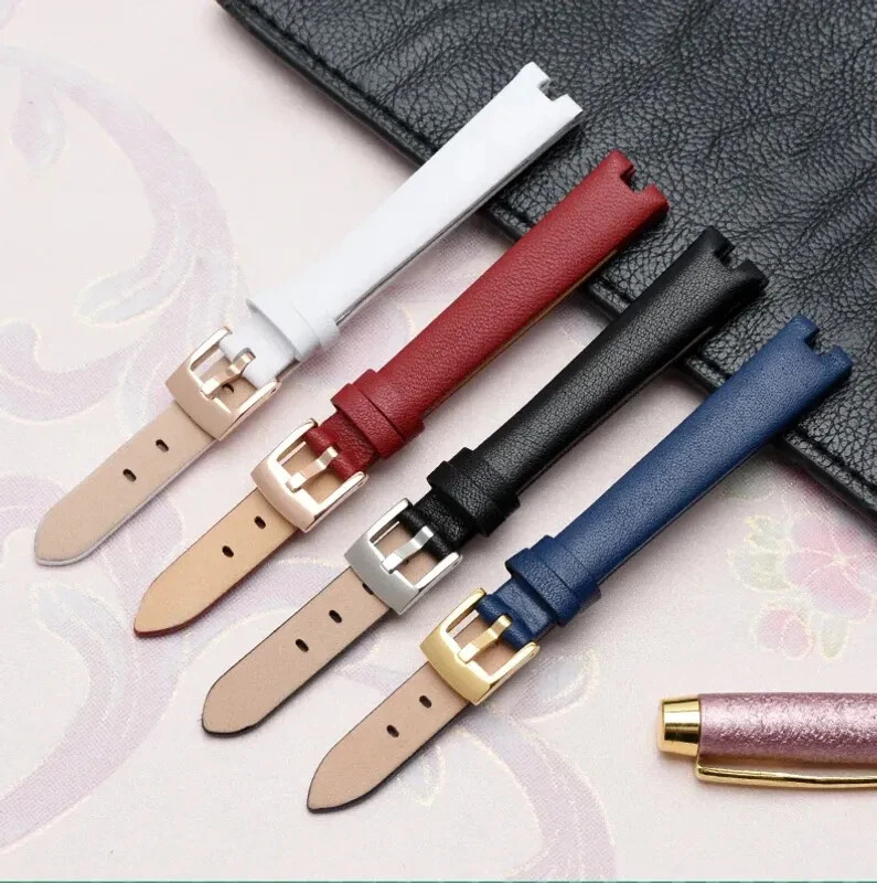 Bracelet de montre en cuir à encoche pour femme Gucci YA141501 YA141401 bracelet 12 14 mm