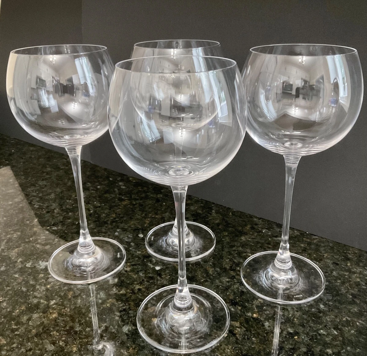 4 Crystal Balloon Wine Glasses Lenox Tuscany Classics Sparkling