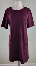 Lou & Grey Women's Striped Short Sleeve Dress Size M