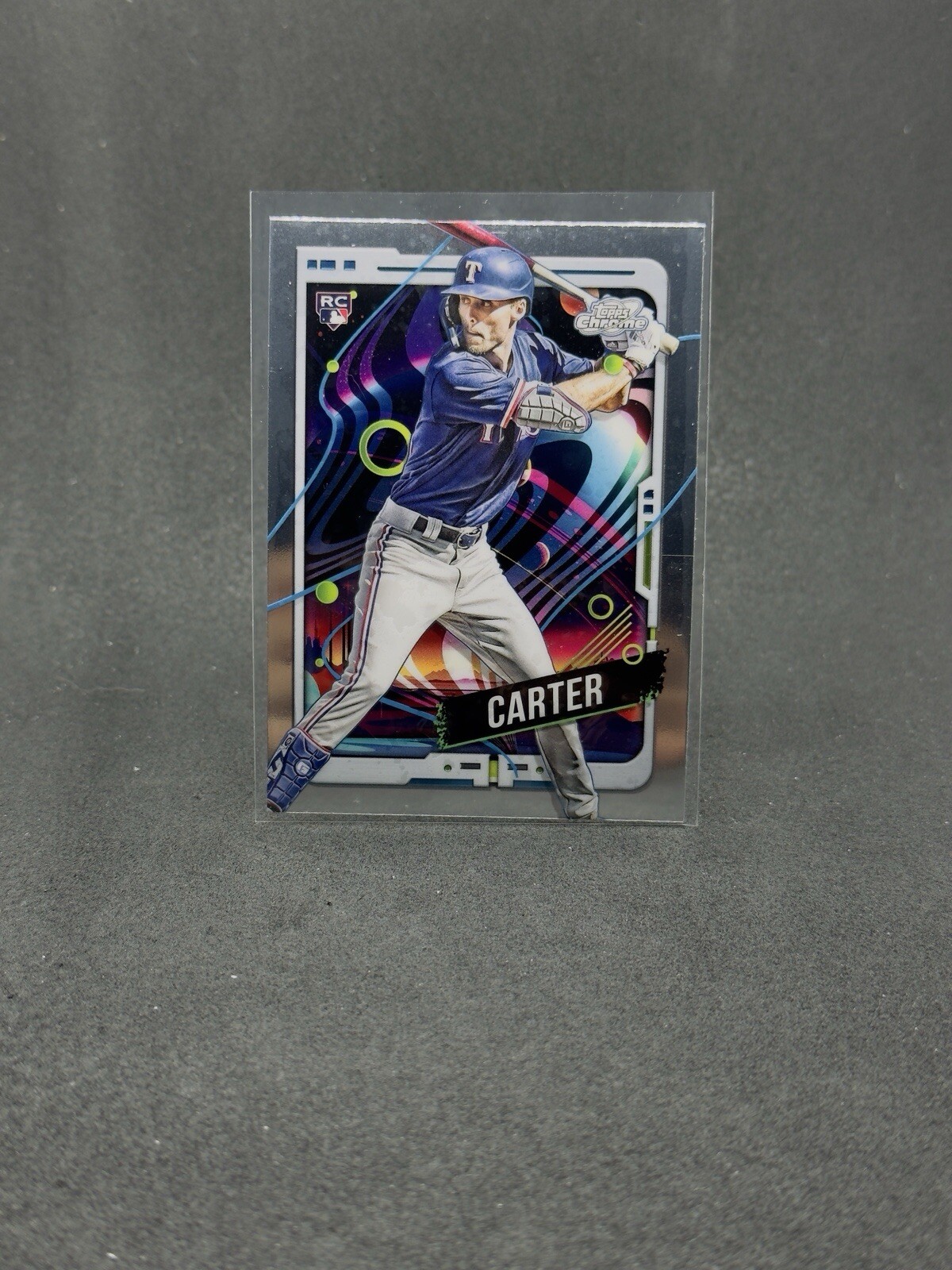 2024 TOPPS CHROME COSMIC #186 EVAN CARTER RC TEXAS RANGERS