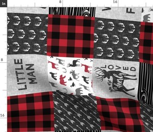 Plaid Deer Patchwork Baby Boy Little Man Buffalo Spoonflower Fabric By The Yard Ebay Plaid Deer Patchwork Baby Boy Little Man Buffalo Spoonflower Fabric By The Yard Ebay