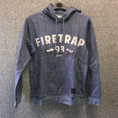 Firetrap Indigo Marl Over The Head Hoodie Medium TD016 PP 05