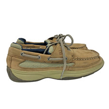 SPERRY Boys Youth Size 3/35 Tan Leather Lanyard Boat Shoes Unisex Kids