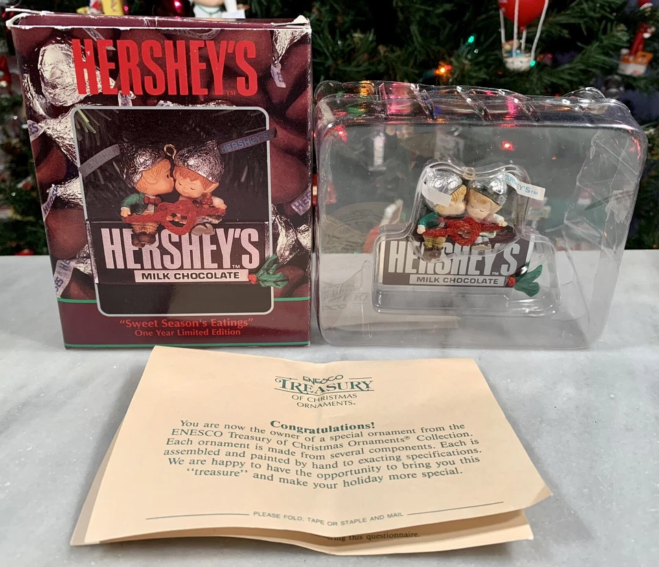 Vintage 1993 Enesco HERSHEY CHOCOLATE Ornament 🍫 SWEET SEASON’s EATINGS - Image 2 of 4