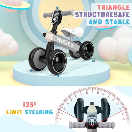 Baby Balance bike Toddler Exercise Children's Balance bike 1-3 Years Boys Girls - Picture 7 of 32