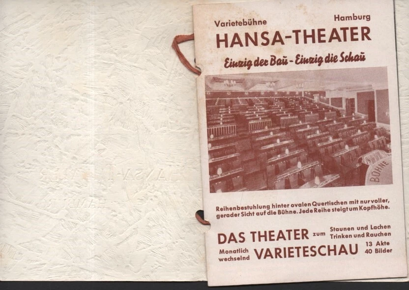 R1001 Hamburg. Hansa-Theater. Werbe-Heft. 20 Seiten. Schwarz-weiß-Fotos - Bild 2 von 2