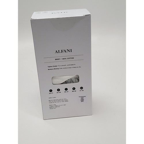 Alfani Slip Uomo XL Bianco Confezione da 4 Intimo 100% Cotone Traspirante Umidità - Foto 4 di 4