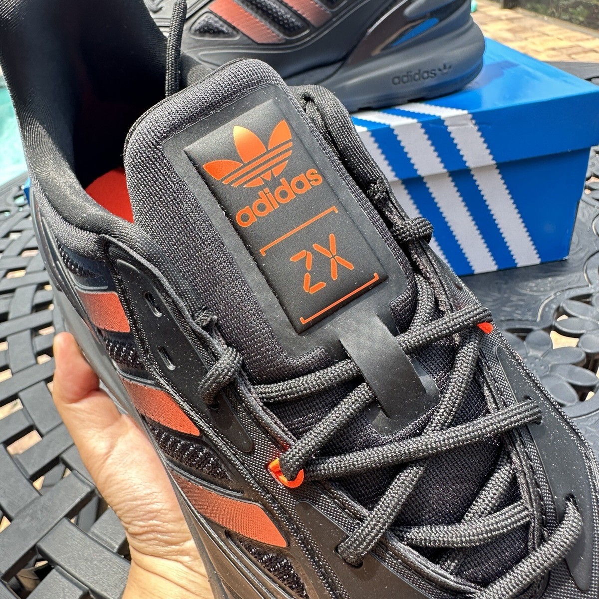 Adidas ZX 2K Boost 2.0 Black Solar Red Men's Athletic Shoes Adidas ZX 2K Boost 2.0 Black Solar Red Men's Athletic Shoes
