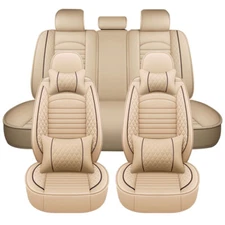 For Ford Car Seat Covers 5-Seats Full Set Leather Front & Rear Protector Cushion