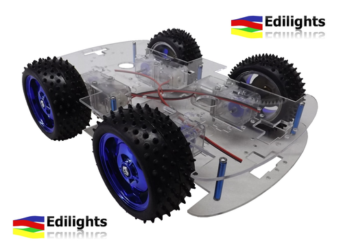 KIT AUTO ROBOT Telaio Acrilico Con Ruote Mecanum 4WD Adatto Per6062 EUR - Foto 7