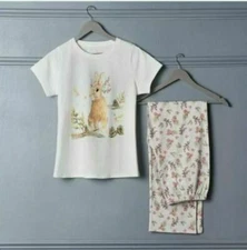 Lovely Avon Woodland Bunny Rabbit Pyjamas PJs - Size 8/10 SMALL, Ideal Gift New!