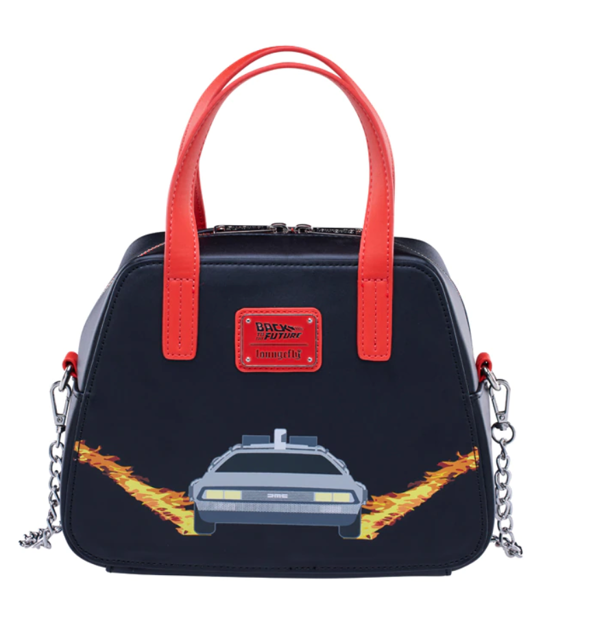 loungefly バックトゥザフューチャー カードケース Back To The Future 40th Anniversary Delorean Accordion