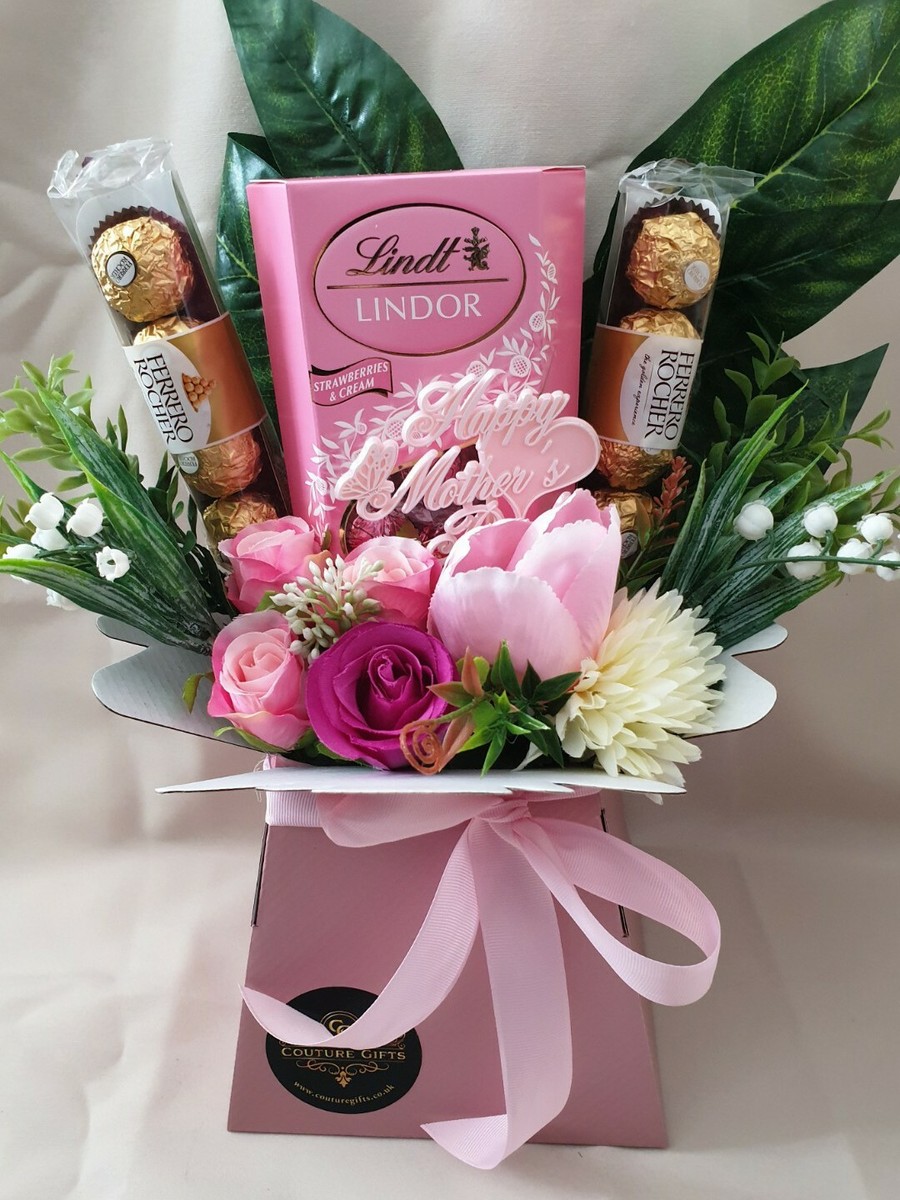 Rose Gold Wrapped Lindt Lindor Truffles Chocolate Bouquet Rose Gold Wrapped Lindt Lindor Truffles Chocolate Bouquet