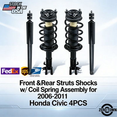 Front &Rear Struts Shocks w/ Coil Spring Assembly for 2006-2011 Honda Civic 4PCS