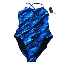 TYR Durafast Elite® Women's Trinityfit Swimsuit Vitric 420 Blue Size 32 New