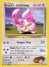 Brock's Lickitung - 41/132 - Uncommon - Unlimited Edition x1 Gym Heroes Damaged