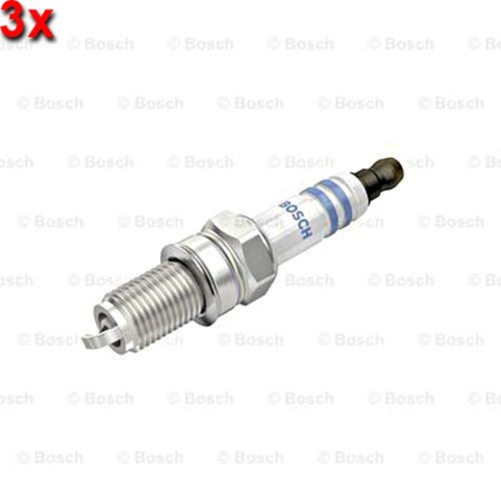 BOSCH 3x Spark Plug For NISSAN Pixo OPEL Agila SUZUKI VAUXHALL 08-15 0242129519