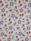 Antique Feed Sack Bag Fabric Pink Tulips Floral Dutch Girl 36" x 20" Vintage