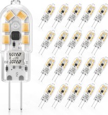 Cxyemt 20pk G4 LED Bulbs Warm White 3000K 12V 2W Non-Dimmable